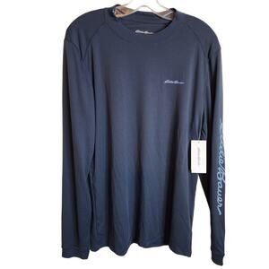 Eddie Bauer Long Sleeve Tee UPF50, Dark Blue, NWT, Medium